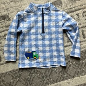 EUC Florence Eiseman Buffalo Check 1/4 Zip Sweater